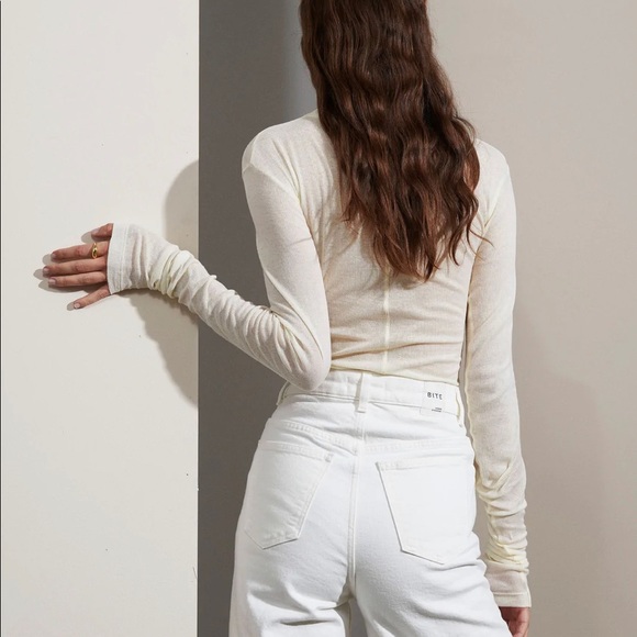 Bite Studio Long sleeve semi-sheer top - Picture 2 of 12